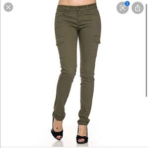 Bebe Army Green Cargo Pants